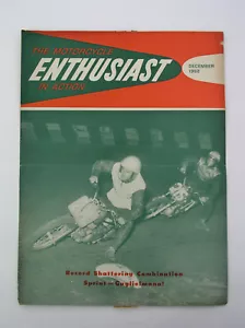 THE MOTORCYCLE ENTHUSIAST MAGAZINE DECEMBER 1962 HARLEY-DAVIDSON - GUGLIELMANA - Picture 1 of 2