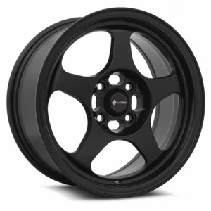 15x7 Vors SP1 4x100 +35 All Matte Black Wheels (Set of 4) - Picture 1 of 3