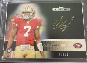 2011 Topps Precision Gold Ink Colin Kaepernick Auto RC #105 /50 Ungraded Card - Picture 1 of 3