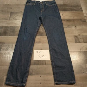 Old Navy Jeans Boys 16 High Rise Skinny Pockets Zip Closure Dark Wash Blue Denim - Picture 1 of 11