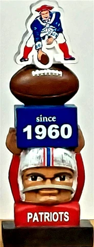 New England Patriots Tiki Totem Pole Garden Statue Cover