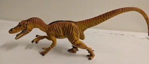 Safari Ltd 1993 Velociraptor-Tiger Striped Raptor Dinosaur Toy-Action Figure-VG - Picture 1 of 3