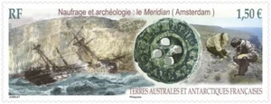 fsat 2022 taaf antarctic boat ship shipwreck LE MERIDIAN archeology boot 1v mnh - Picture 1 of 1