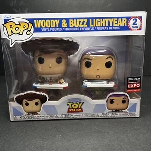 Paquete de 2 pegatinas Con Disney Toy Story Buzz & Woody Chicago C2E2 2024 Funko Pop - Imagen 1 de 10