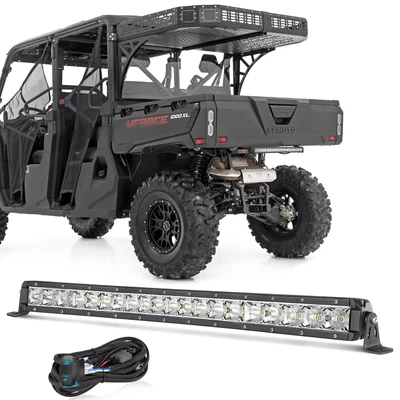 For CF Moto 1000/1000XL 20" Single Row LED Light Bar Slim + Rocker Switch Wiring - Image 1 of 4