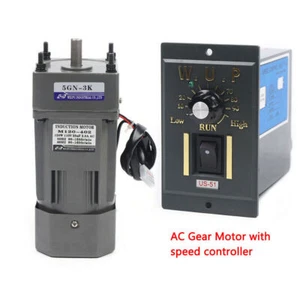 Gear Motor AC110V High Torque Electric Reversible Speed Reduction Motor 450RPM - Picture 1 of 16