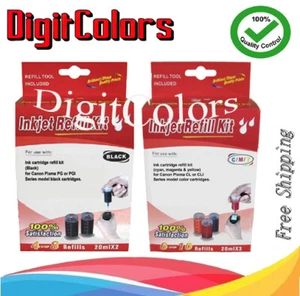 PGI-220 CLI-221 ink cartridge refill bottle box kit for CN Canon BK,C,M,Y combo - Picture 1 of 3