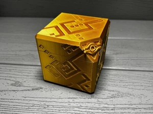 YuGiOh ! Millennium Cube Deck Box - GOLD MTG - Picture 1 of 6