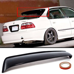 For 96-98 Honda Civic 4DR Black Tinted Rear Window Roof Vent Visor Spoiler Wing