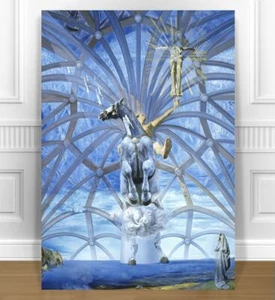 SALVADOR DALI SANTIAGO HORSE CANVAS PRINT 24x36" SURREAL ART - Picture 1 of 1