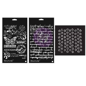 Prima Marketing Finnabair Art Alchemy Stencil Set Perfectly Grungy - Picture 1 of 3