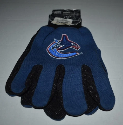 ADULTS VANCOUVER CANUCKS NHL HOCKEY ALL PURPOSE/UTILITY WORK GLOVES OLD STYLE Cover
