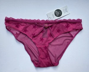 M&S Pink Mesh Star Bikini Knickers Underwear Pants Lingerie BNWT - 8 - Picture 1 of 8