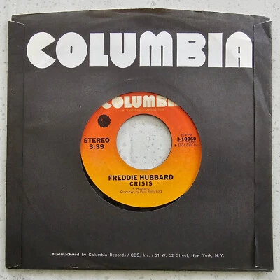 Freddie Hubbard ‎– Crisis / Baraka Sasa  - 1974 Jazz Soul Funk US Import 7" - Image 1 of 4