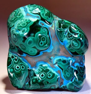 2.7 inch 9.7 oz Top Vivid Chrysocolla with Malachite, Congo! CR363 - Picture 1 of 4