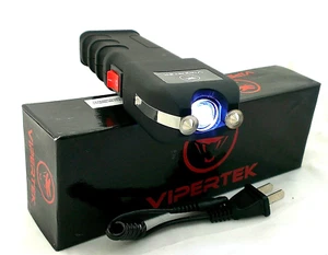 Genuine VIPERTEK VTS-989 Rechargeable Stun Gun 700 BV Heavy Duty with Holster - Picture 1 of 4