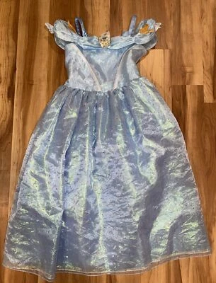 Disney Collection Live Action Cinderella Costume Dress Girls 9/10 Butterflies - Image 1 of 4