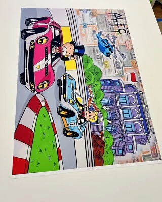 Alec Monopoly Monaco 2 No Signed Edition of 50 Printed And Custom Canvas 24x36” - Image 1 of 4