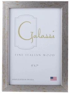 F. G. Galassi Handmade Fine Italian Wood Basic Silver 5"x7 Frame 11957 - Picture 1 of 1