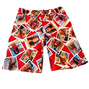 Baywatch pantaloncini da bagno uomo nuoto vacanze estate tavola surf spiaggia rete vintage - Foto 1 di 6
