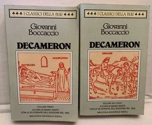 Lot 2 Books Giovanni Boccaccio Decameron Volumes Primo/Secondo Italian Language - Picture 1 of 12