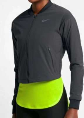 Nike Womens Jacket XL Black Bomber Aerolayer Lightweight 811034-010 - Image 1 of 4