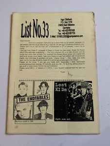 List #33: 1990s Punk/New Wave/Hardcore etc Mail Order Catalogue - Imagen 1 de 3