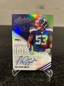 2014 Absolute Ink Malcolm Smith Auto #/50 Seahawks Super Bowl 48 ๐ MVP ๐ ๐ฅ - Picture 1 of 3