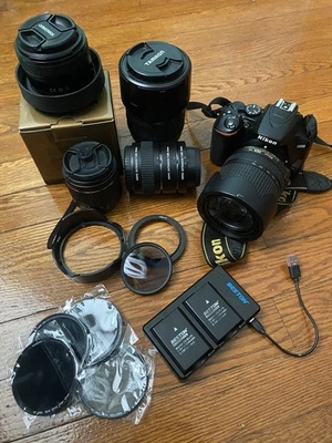 Nikon D3500 4 Lenses Bundle + Accessories In Great Condition-Open To Negotiation - Image 1 of 4