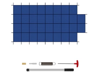 Cubiertas de seguridad para piscina enterrada, se adapta a 20x40 pies con escalón central de 4x8 pies rectangular para nadar - Imagen 1 de 7