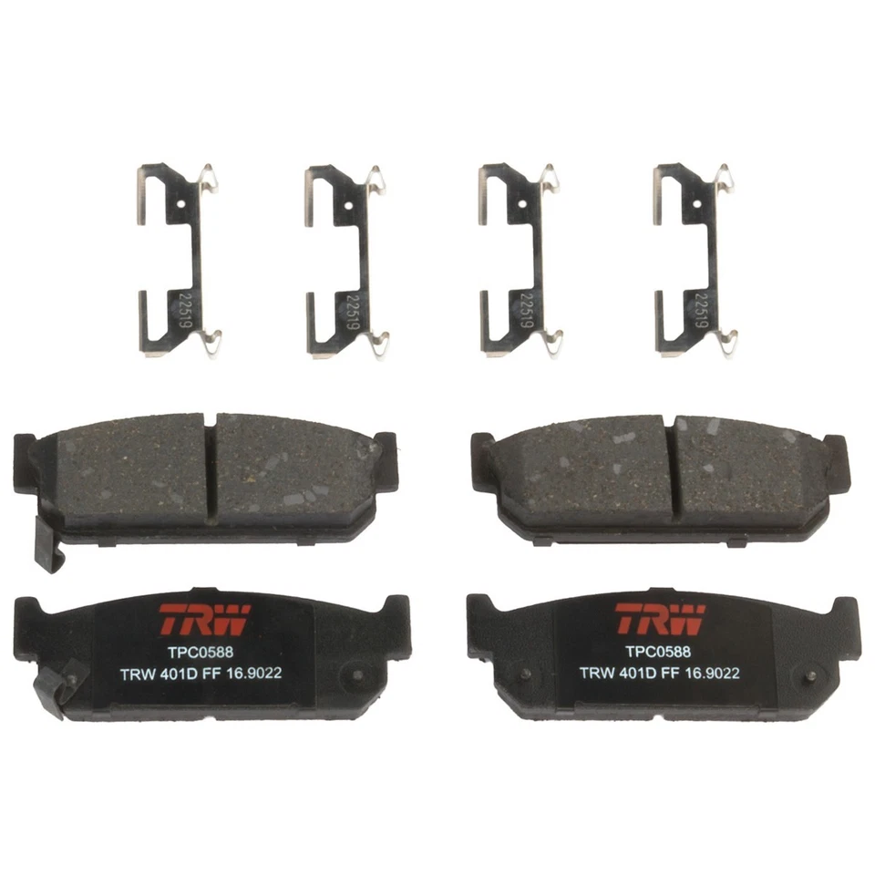 Juego de pastillas de freno traseras TXH0588 TRW de 2 ruedas para INFINITI Q45 M45 J30 1993-1997 Foto 1 de 1