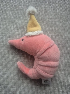 Jellycat - Celebration Crustacean Shrimp Plush Soft Toy 6" Pink Preowned  - Image 1 of 3
