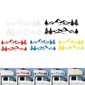 2Pcs Car Sticker Vinyl Forest Graphic Car Decor Waterproof for Camper RV Truck - Foto 1 di 23