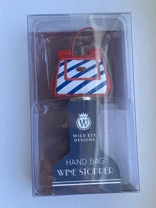 Weinstopfen Handtasche Wild Eye Designs Rot Weiß und Blau Neu - Bild 1 von 3