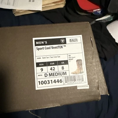 Botas occidentales Ariat Sport Cool Venttek para hombre - 9M Foto 1 de 4