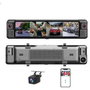 4 Channel 4K RearView Mirror Dash Camera 360 Degree View ADAS BSD WIFI Car DVR - Picture 1 of 13