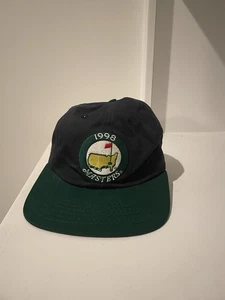 RARE Vintage 1998 Masters American Needle Golf Hat Navy / Green Adj. Strap Back - Picture 1 of 6