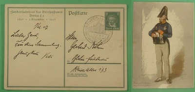 DR WHO 1927 GERMANY BERLIN PICTORIAL POSTAL CARD SLOGAN CANCEL R12097 - Image 1 of 3