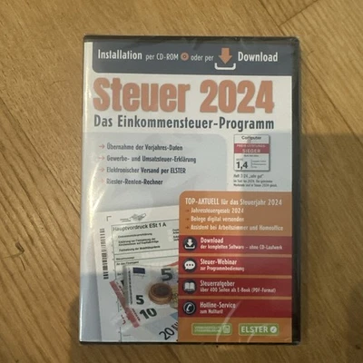 Steuer 2024, Einkommensteuer-Programm, mit CD oder Download, neu&ovp - Bild 1 von 2