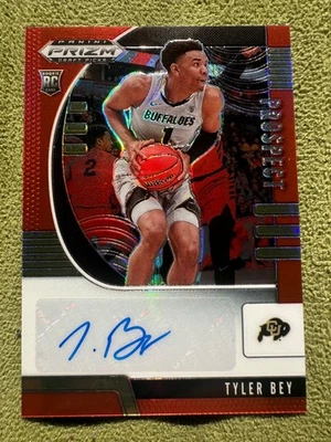 2020-21 Prizm Draft Picks Prospect Tyler Bey Red Auto RC #PA-TB /199 - Image 1 of 2