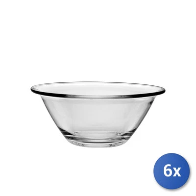 6x Coppette In Vetro Trasparente Mr Chef Impilabile Cm11 - Immagine 1 di 4