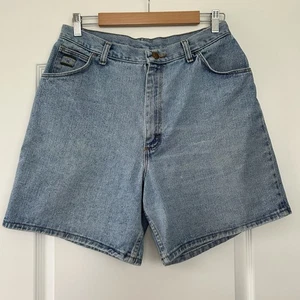 Vintage Wrangler For Womens High Waisted Shorts Size 14 Blue Jean Jorts 90s - Picture 1 of 8