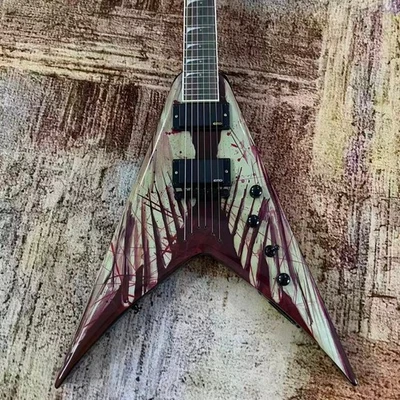Flying V Electric Guitar EMG pickup 6 String Rosewood Fingerboard - Image 1 of 4
