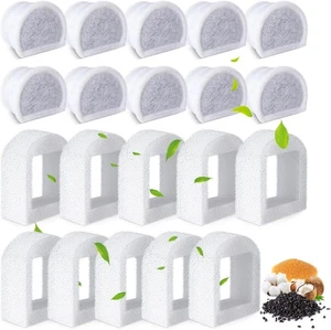 Reemplazo de filtros de fuente de agua para gatos 20 piezas compatibles con pozo para beber seguro para mascotas F - Imagen 1 de 2