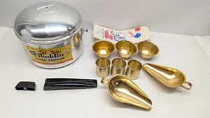 New Old Stock Vintage Aladdin No Shake Corn Popper Popcorn Aluminum Pot Set Nice - Imagen 1 de 15