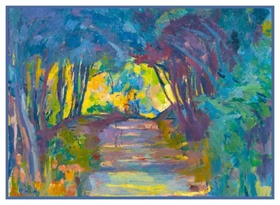 The Forest Path Landscape by Giovanni Giacometti Counted Cross Stitch Pattern - Image 1 of 4