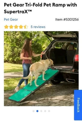 Pet Gear SupertraX Traction Ramp, Portable Foldable for Dogs and Cats Very Easy - Image 1 of 4
