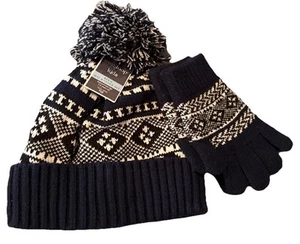 West Loop Hat And Gloves Boys 4 To 8 Years Old Blue Camo Set Brand New - Picture 1 of 1