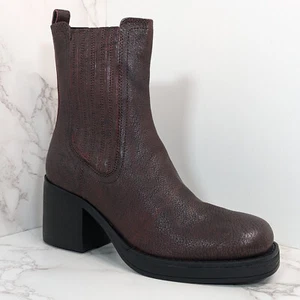 NEW Kenneth Cole New York Women's Jet Chelsea Boot Dark Clay 7 M Brick Red - Picture 1 of 11