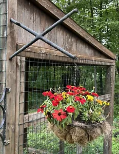 Antique Cast Iron Flower Feeders Basket Bracket Repurpose Industrial Steam Punk - Picture 1 of 5